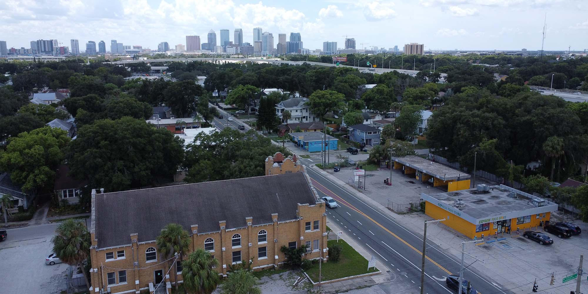 View of VM Ybor and Tampa skyline