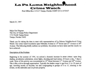 La Paloma Neighborhood Crime Watch
