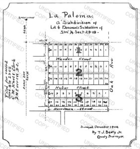La Paloma Subdivision sketch