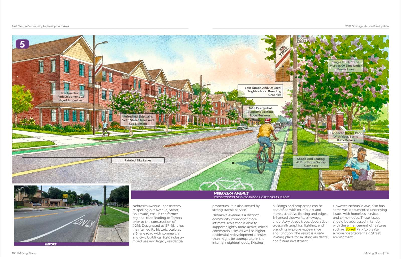 East Tampa CRA 2022 Strategic Action Plan with Borrell Park shown on right.